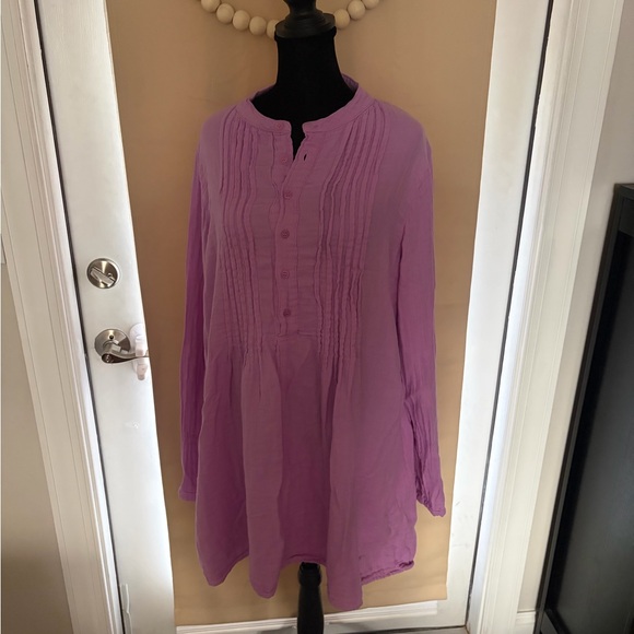 NWT Free People X CP Shades Yoko Pleated Tunic Top Lavender - Picture 4 of 9
